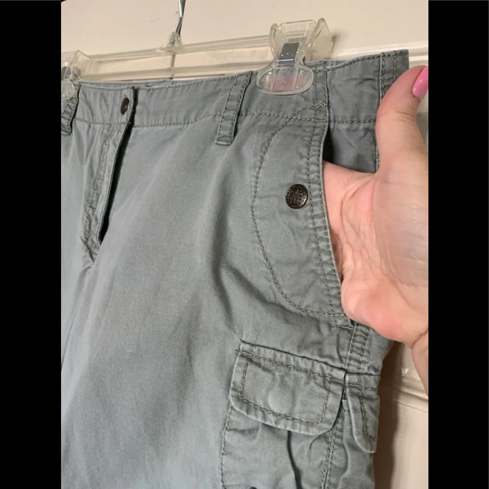 Loft Army Green Khaki Cargo Shorts